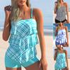 2024 New Summer Women's Fashion Beach Swimwear Tankini Monokini Swimwear Two Piece Swimwear New Print Beach Women's Tankini