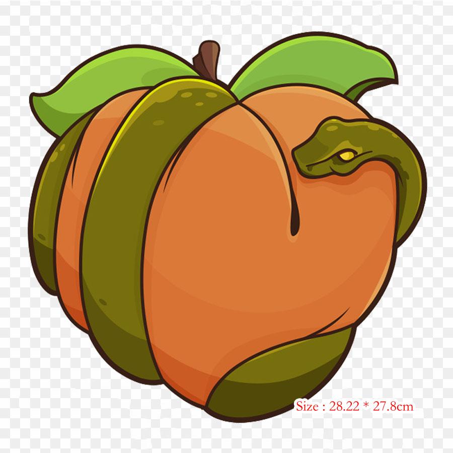 Apple Pumpkin Iron On Heat Transfer Printing Vinyl Patches Sticker for Clothes DIY Appliques Washable Patches