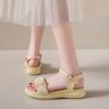 Sandals Female Summer New Fashion Versatile Fairy Style Word Belt French Roman Shoes with Skirt Beach Shoes