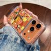 Чехол для телефона iPhone 11-17 Pro Max с изображением звезд и оранжевых звёздных людей.