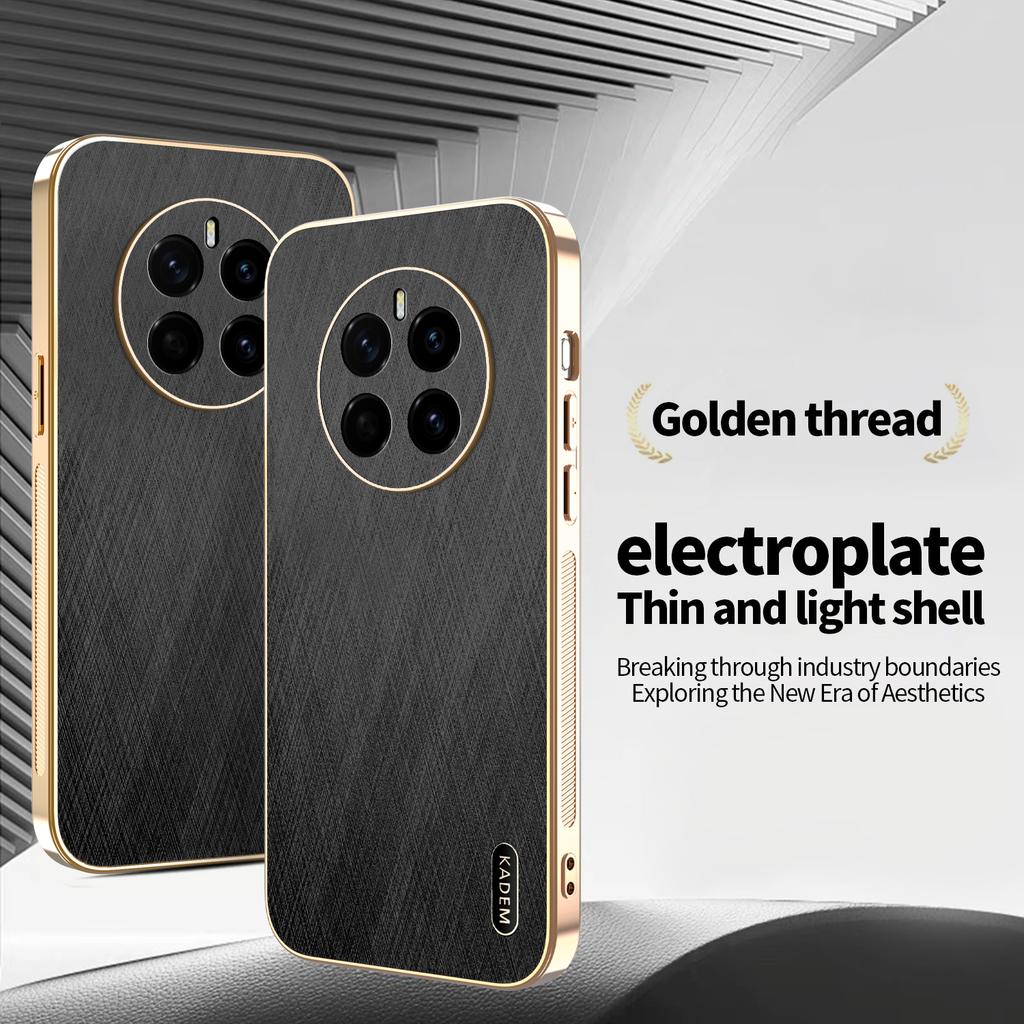KADEM For Honor Magic7 5G Case Electroplating Silk Texture PU+TPU Phone Back Cover