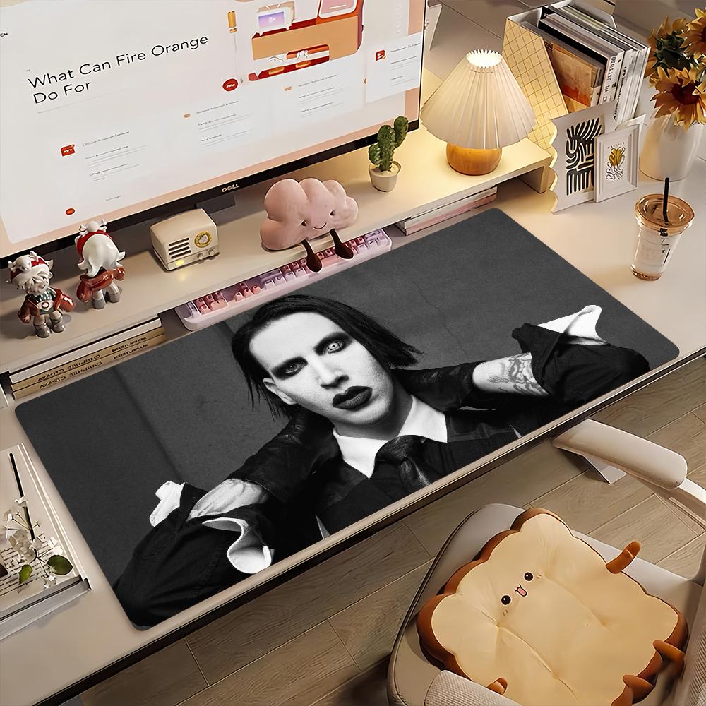 Singer M-MarIlyn M-Manson Mouse Pad Computer Laptop Rubber Non-slip Mouse Mat Mousepad Gamers Decoracion Desk Mat