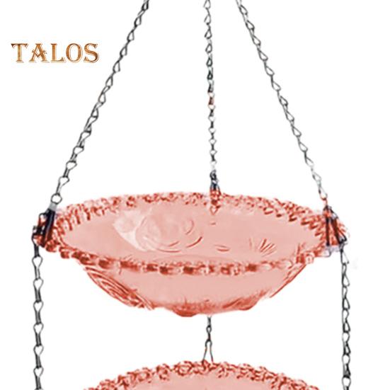 Подвесная ванна для птиц на открытом воздухе, поднос для колибри, двухслойная кормушка для диких птиц, миска для декора патио на заднем дворе