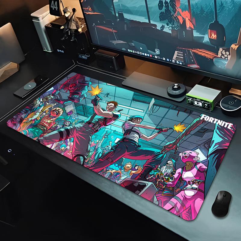 x Gamer Mouse Pad Video Game Rubber Mousepad Large Office Desk Mat Keyboard Carpet MousePads Anime FFortnites Pc Deskmat