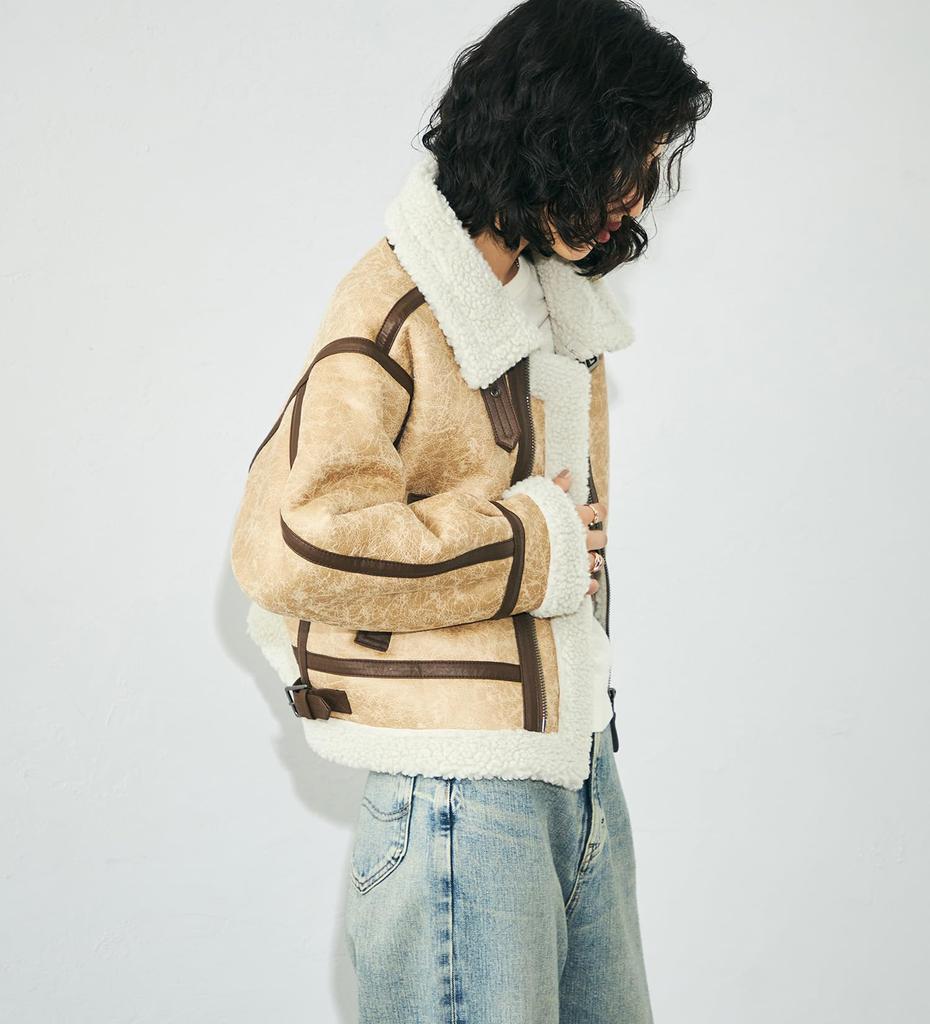 Короткая куртка из искусственной овчины Alpha Industries TA7199 Женская B-3 TA7199-045 БЕЖЕВЫЙ/ВАНИЛЬНЫЙ