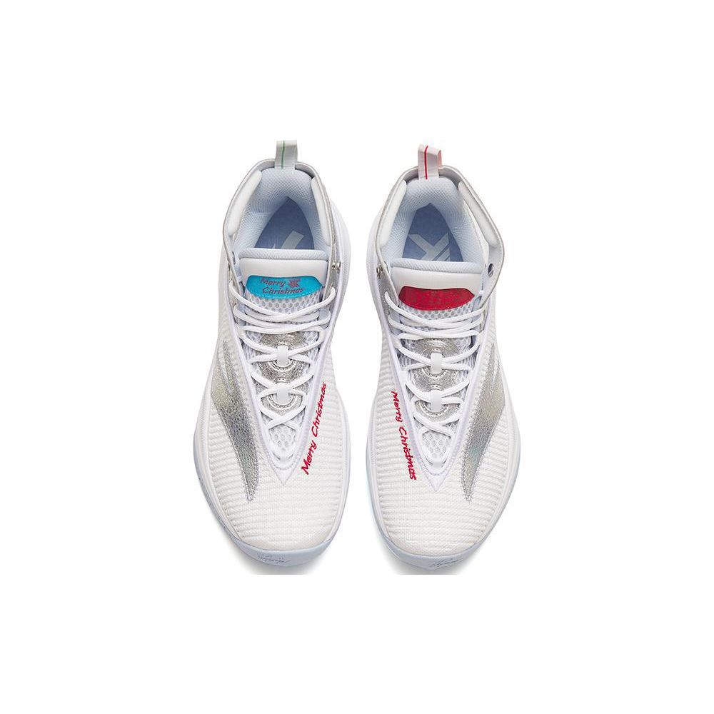 Anta Баскетбольные кроссовки KT8 Thompson 8 Christmas из кожи с амортизацией, нескользящие, износостойкие, с высоким верхом, мужские баскетбольные кроссовки 112311101-10