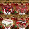 Cross-border Christmas Style Round Table Cloth Santa Claus Round Tablecloth Home Decoration Indoor and Outdoor Desktop Decoration Cloth