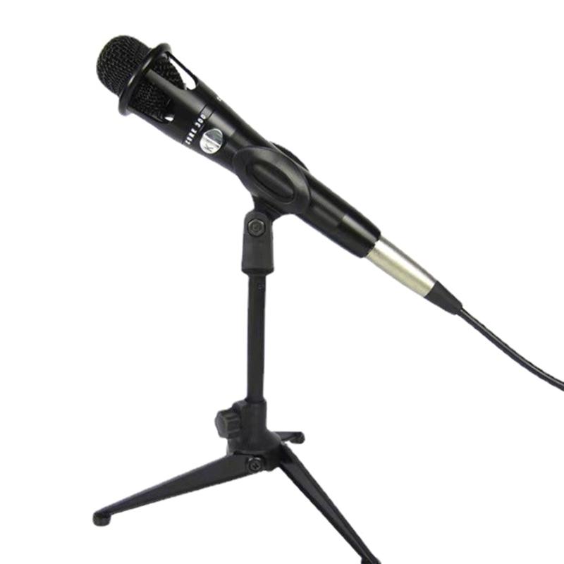 Portable Mic Tripod Stand For Studio Broadcasting Online Meetings Stable Plastic Metal Base HandsFree Mounting System