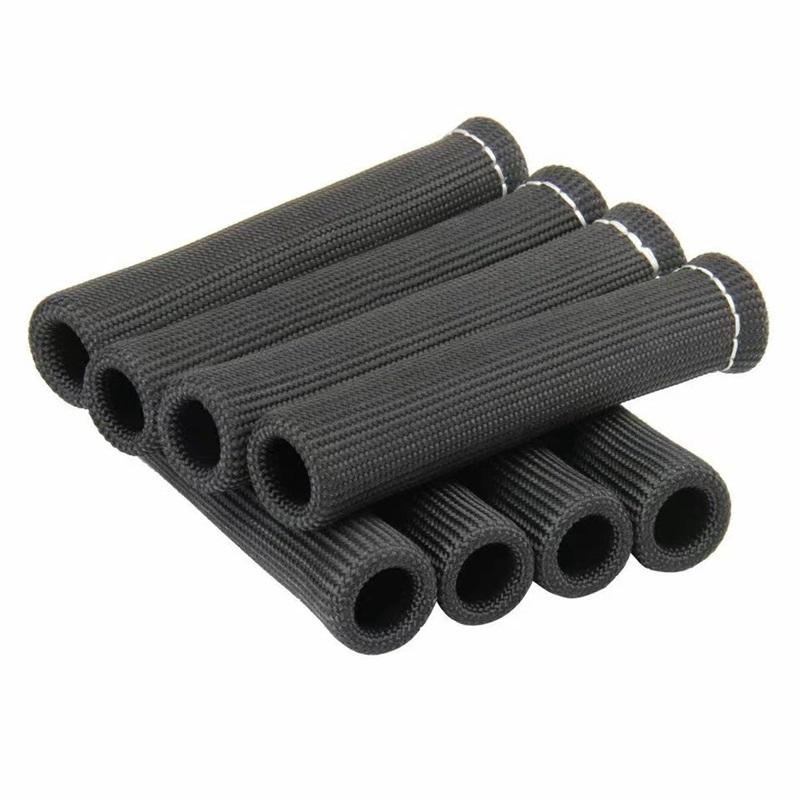 8Pcs High Temperature Resistant Spark Plug Wire Protector Fiberglass Heat Shield Tube Turbo Heat Insulation Cover Car Modification Parts
