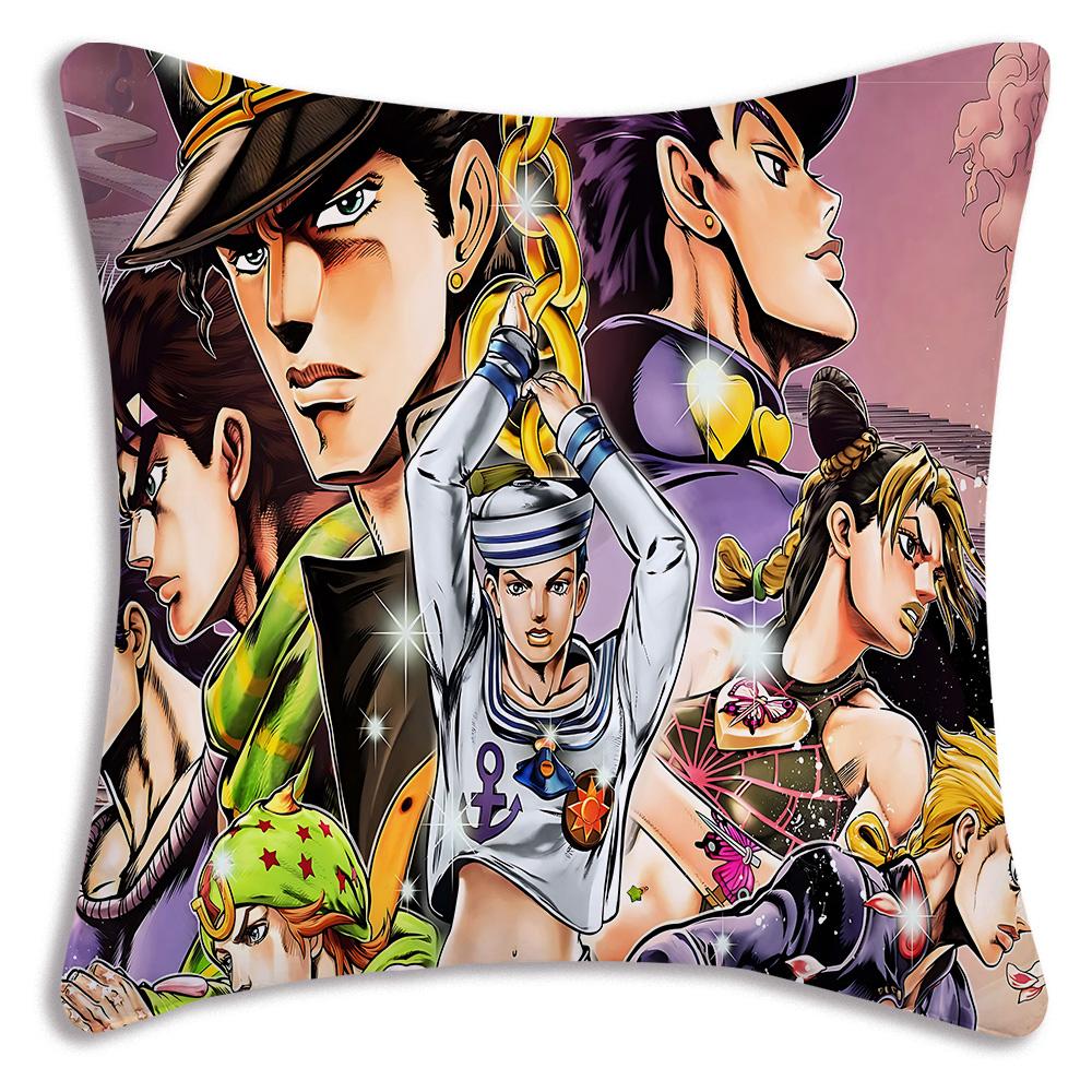 Милые наволочки JoJo's Bizarre A-Adventure Мультяшные Декоративные для Дивана Дома Двусторонняя Печать Короткий Плюш Милая Наволочка