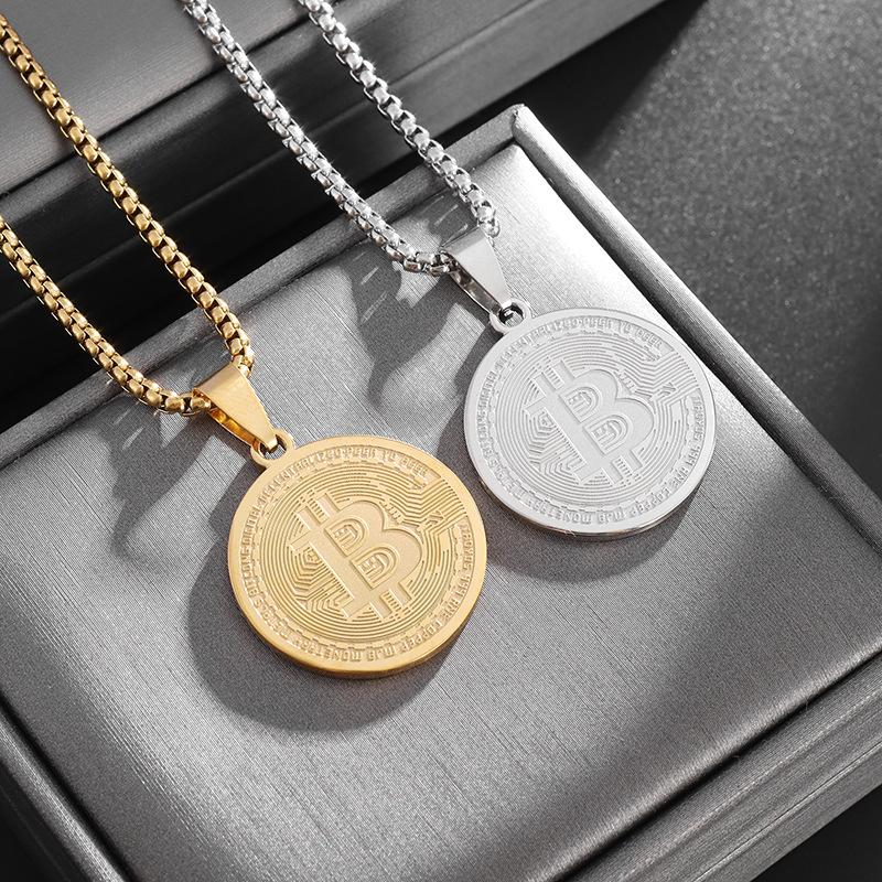 Брелок для ключей Bitcoin Собака Виртуальная Памятная Монета Кулон Ювелирный Кулон Ожерелье