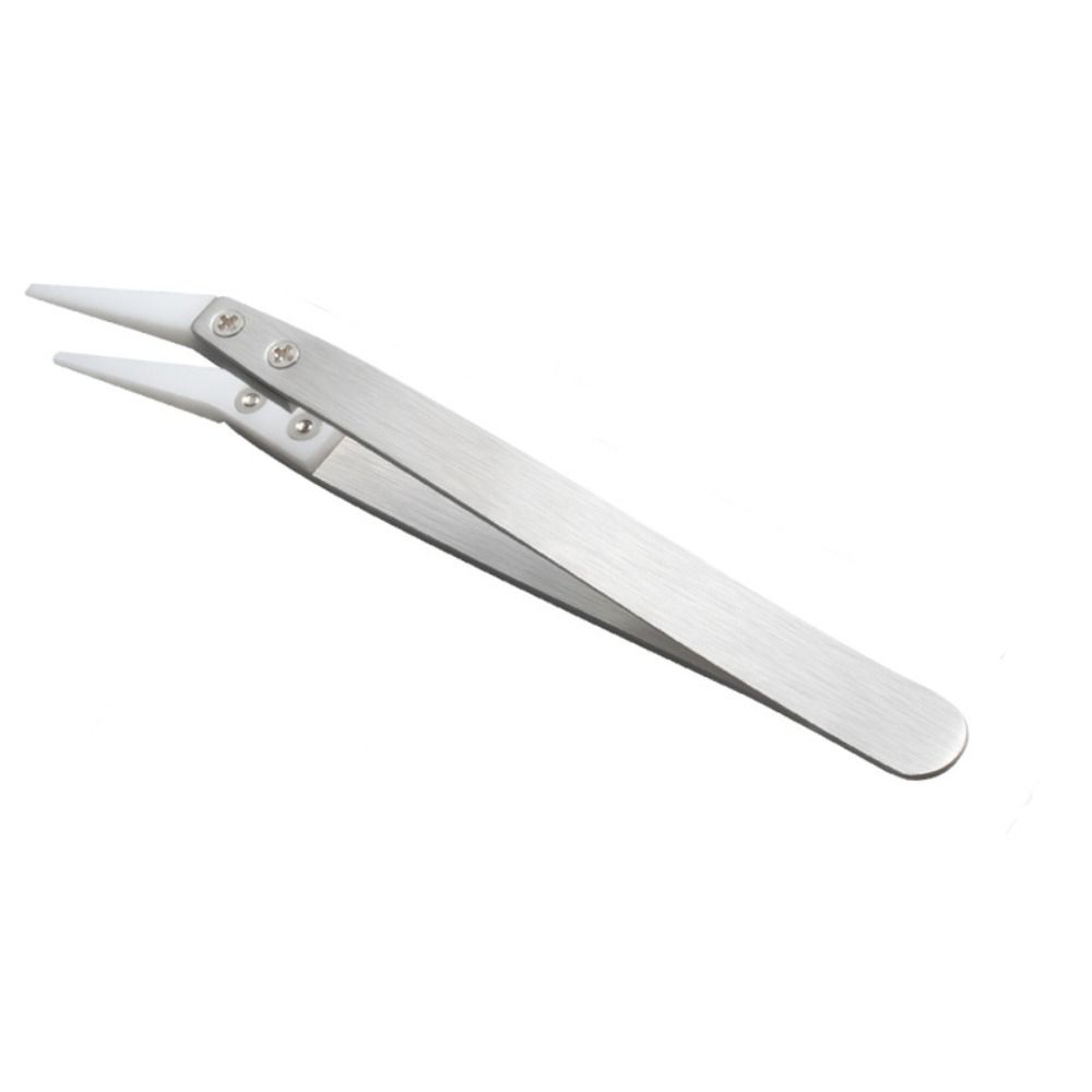 Керамические пинцеты с прямыми/изогнутыми кончиками, антистатические промышленные пинцеты, зажимной инструмент