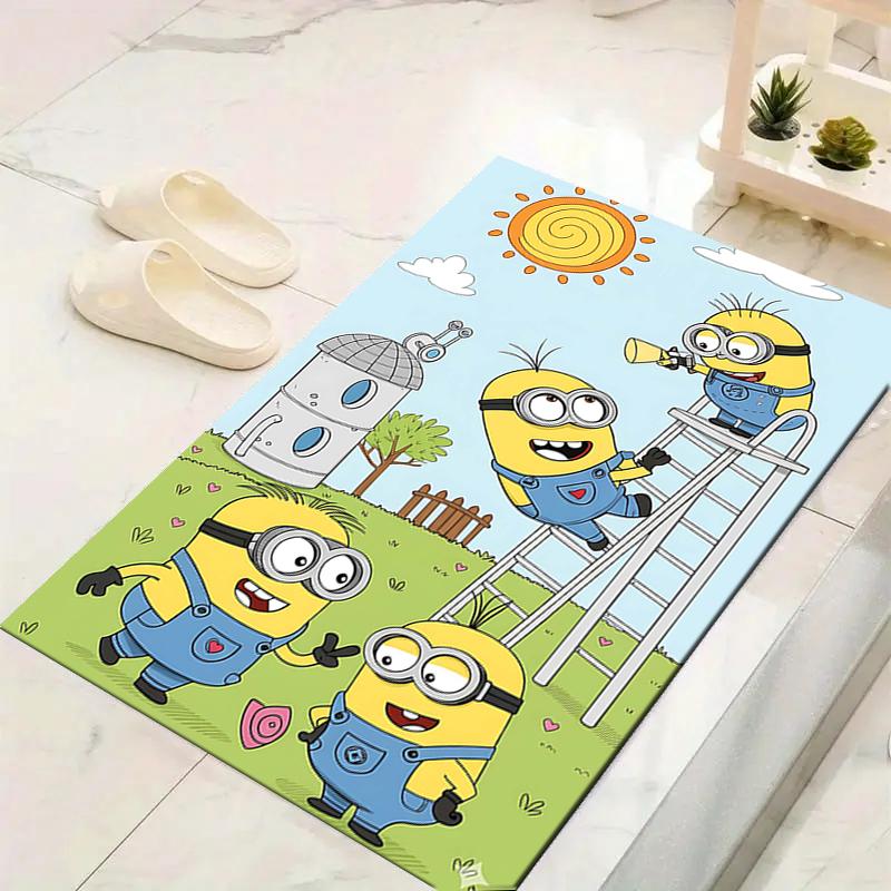 1Pc Christmas Minions Costumes Rug Office Carpet Indoor Outdoor Doormat Nonslip Soft And Comfortable Living Room Christmas Halloween Gift D91856