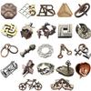 Lock Puzzles Classic Iq Metal Brain Teaser Magic Baffling Puzzles Game Toys For Children Adults Funny Gifts Metal Puzzle