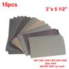 15PCS Sandpaper Set 400-2500 Grit – Water & Dry Sanding Paper for Polishing, Grinding & Surface Smoothing