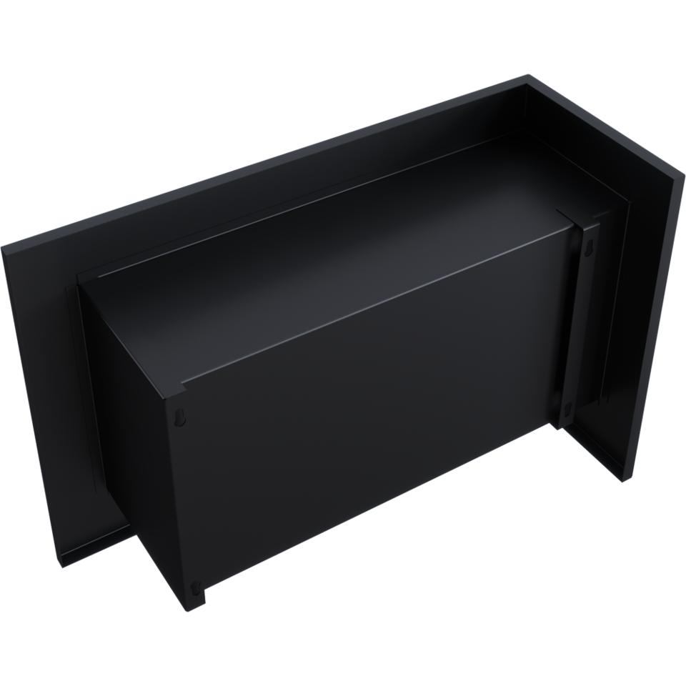 Bioethanol Fireplace 700 TÜV Left-sided with Decorative Stones Set