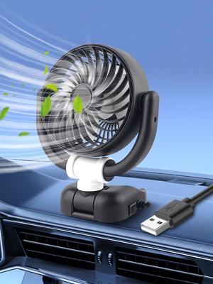 Автомобильный вентилятор Chelhead, USB-порт, регулировка угла 360°, бесступенчатая регулировка воздушного потока, мощный, бесшумный,