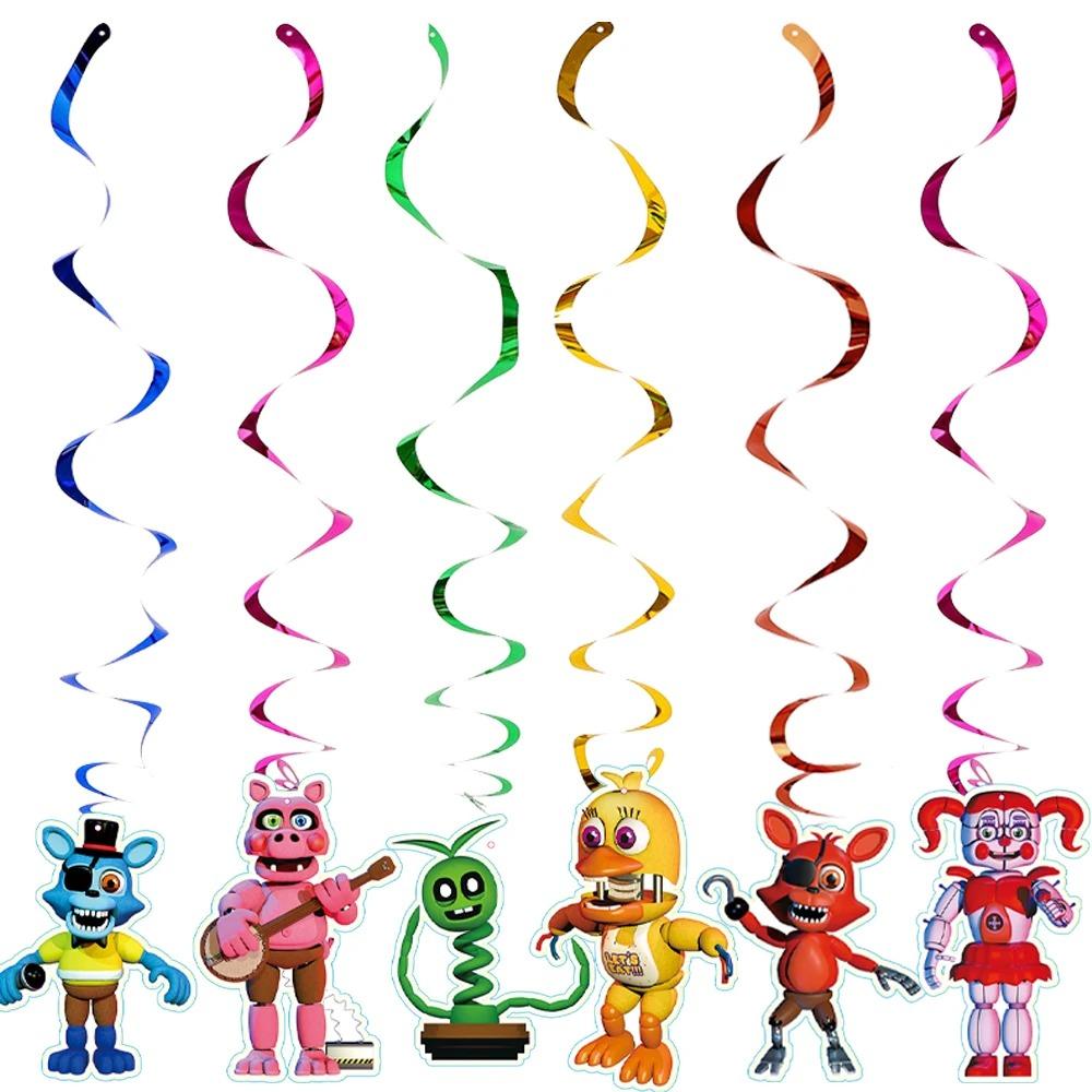 FNAF Пять Ночей с Фредди Украшения для Дня Рождения Воздушные Шары Тарелки Баннер Набор Посуды для Праздника Малыша Подарки для Детей