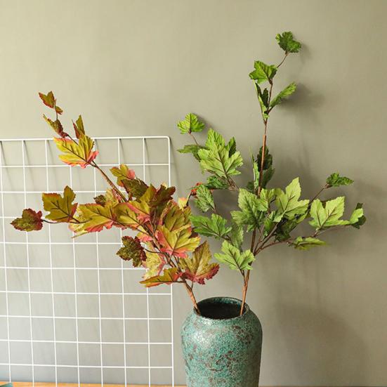 Искусственный кленовый лист, не увядающий, многоразовый, имитация ветки кленового дерева, реквизит для фотосъемки