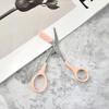 Pink Eyebrow Trimming Scissors with Built-in Comb Stainless Steel Precise Grooming Tool Creating Perfect Eyebrows