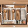 YBWBM Cutlery Case and Cutlery Tray Extendable Slide Cutlery Storage X X H5cm Small Items Drawer Divider Easy To Clean Kitchen Drawer Removable