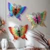 1Pc Iron Art Colorful Simulation Butterfly Pendant for Outdoor Garden Patio Background Wall Home Decoration Ornaments