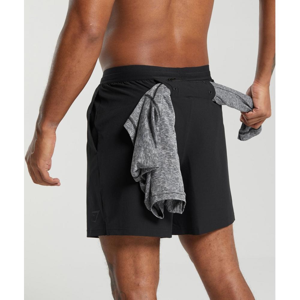 Gymshark Шорты Land To Water 6 черные A5a6i Bb2j.