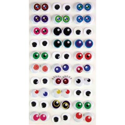 MégaCréa DIY - Yeux Mobiles 3D Adhésifs 1 Cm 30 Paires