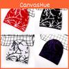 Koreaninspired Knit Cap With Lightning Motif For Fall Streetwear And Warmth