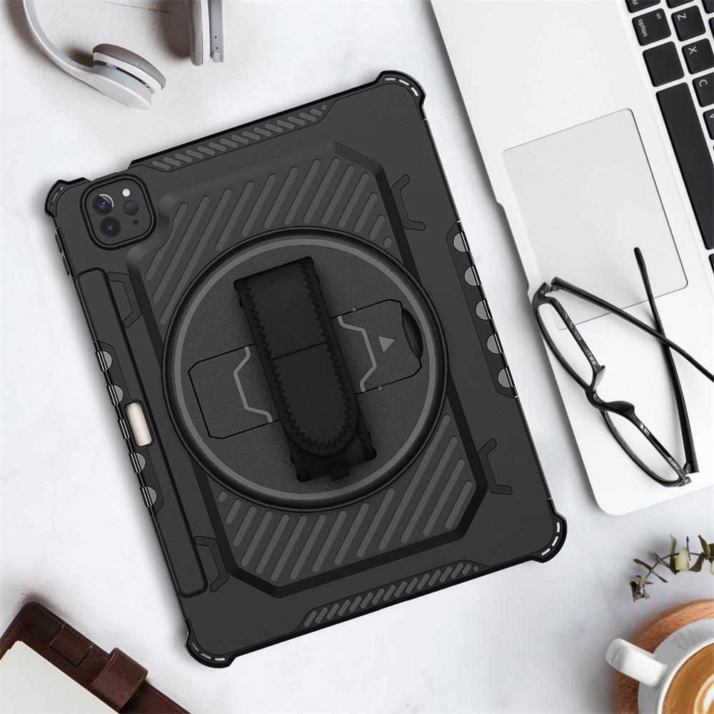 Защитный чехол для Apple iPad с ремешком для руки и подставкой для 12,9", 10,2", 11" Pro, Mini 7/6.