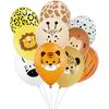 30 Pieces Animal Balloon Jungle Safari Animal Latex Balloon for Baby Shower, Tropical, Birthday Party Decorations