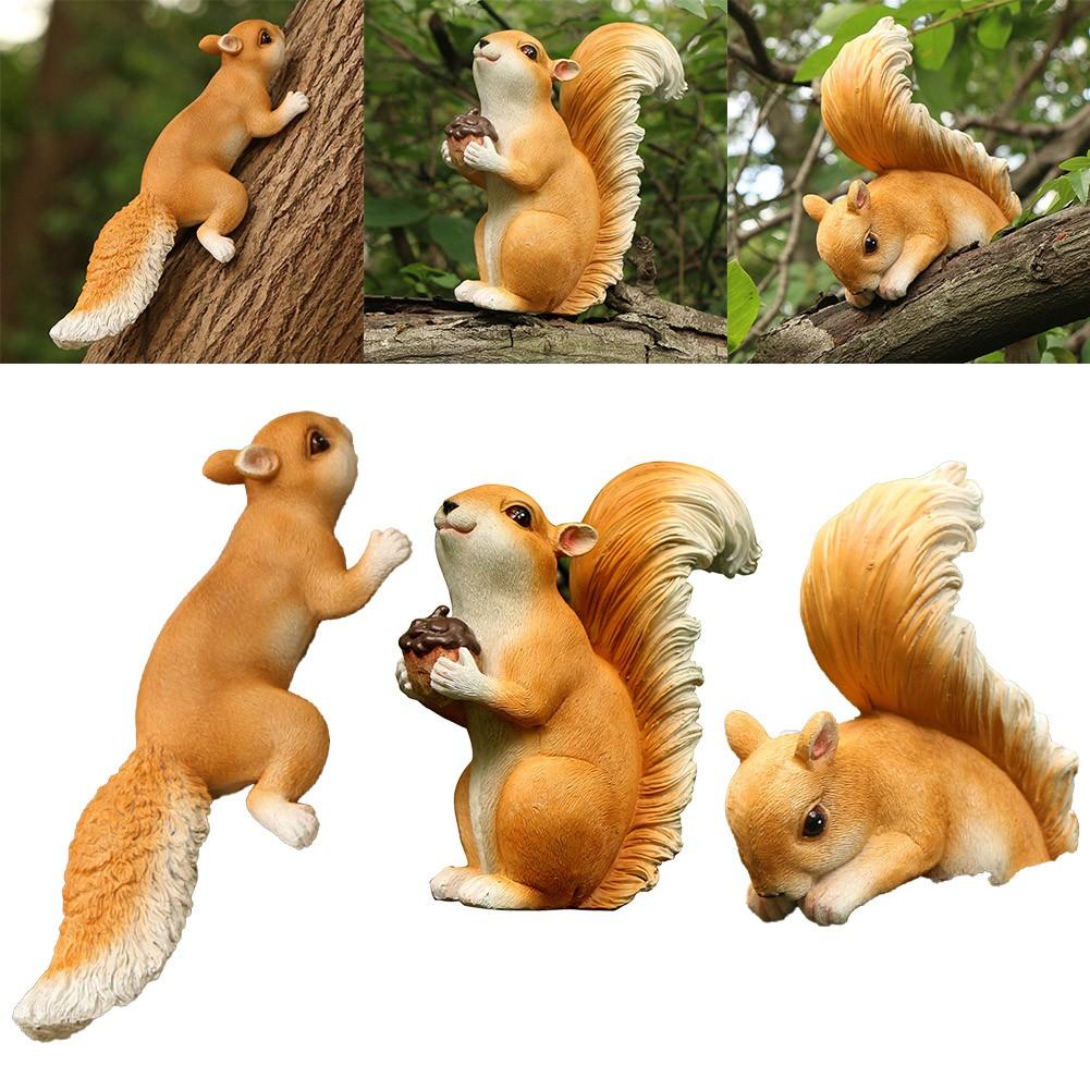 Очаровательное Животное Садовое Украшение Статуэтка Белки Декор для Любителя Природы