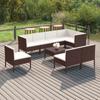 Day and Night - Day and Night Garden Furniture Set 9 Pieces and Brown Synthetic Rattan Cushions