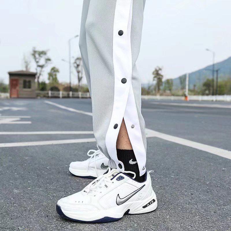 Мужские уличные баскетбольные брюки на пуговицах - Легкие, повседневные леггинсы 9/10 для занятий спортом весной и осенью