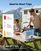 12 Volt Refrigerator, 12.68 QT/ 12L Car Fridge, Portable Electric Freezer Compressor with Handle, 12V/24V DC 100-240V AC, -4°F to 68/-20 to 20, for