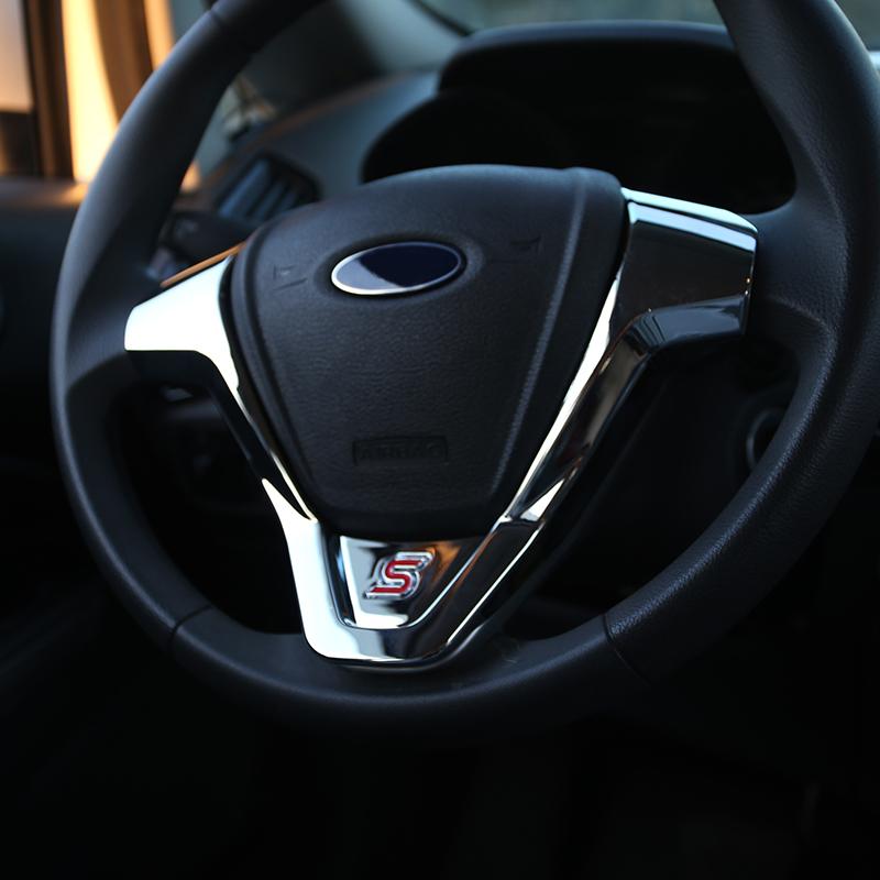 Наклейки с блестками на руль из АБС-пластика для Ford Ecosport 2013-2016 New Fiesta 2012 2013 2014 2015 2016 2017 Авто