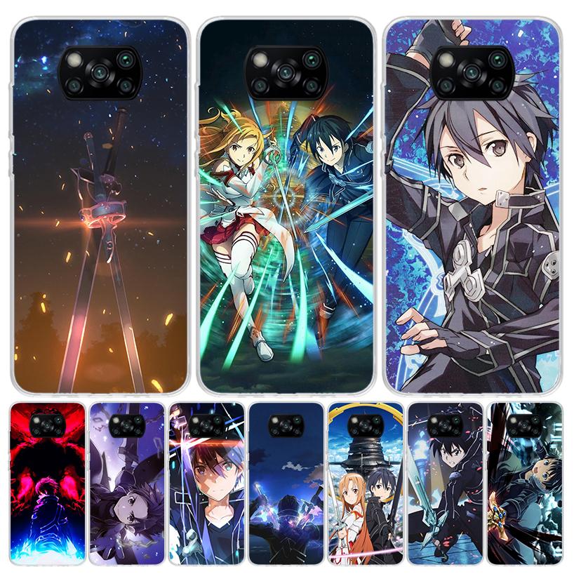 Sword Art Online Anime Case Phone Cover for Xiaomi Redmi Note 10 9 9S 8 8T 7 5 Pro Mi 12T 11T 10T 9T 12 11 Lite A3 A2 Trend Fund