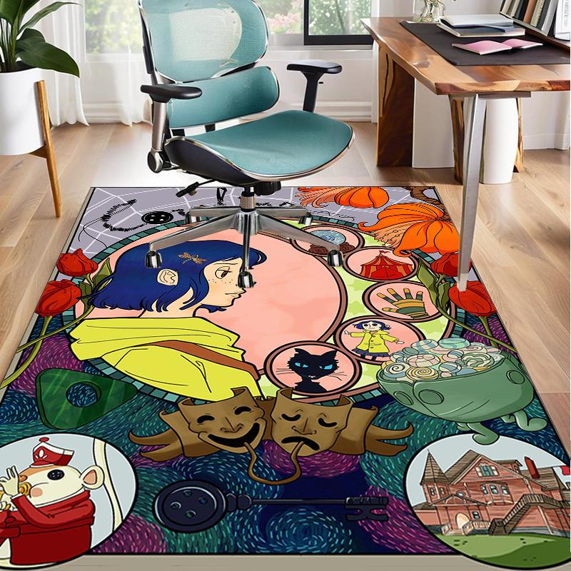 Fantasy In horror mother Office Rug Chair Mat, Game Carpet, Suitable for Front Door, Bedroom, Living Room, Desk, Holiday Gift