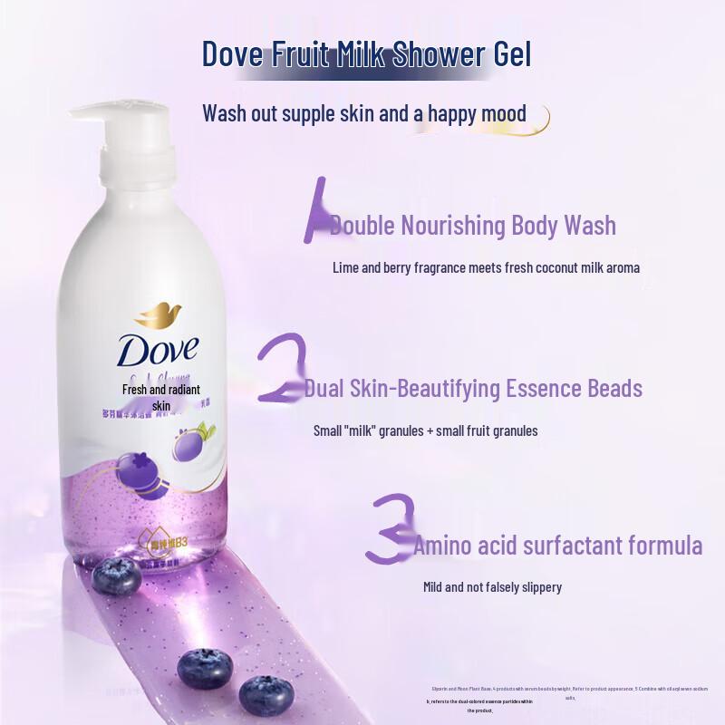 Dove Essence Body Wash, Lime Berry Coconut Milk Scent