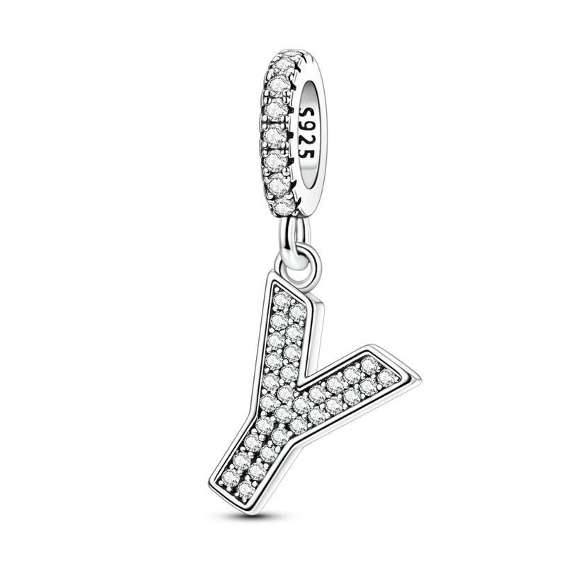 Новые 26 А-Я Буквенные Шармы Подвески Медные Подходят для Оригинальных Браслетов Изготовление Бусин Юбилей Женские Ювелирные Изделия Подарок