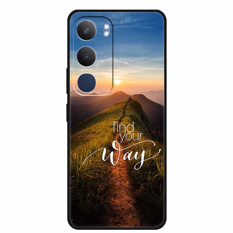 Чехол для Vivo Y29 V2420 Мягкий Силиконовый ТПУ Чехол для Телефона Пылезащитный Capa Для Vivo Y29 Y 29 5G Защитная Крышка Милый Кот Черный Coque
