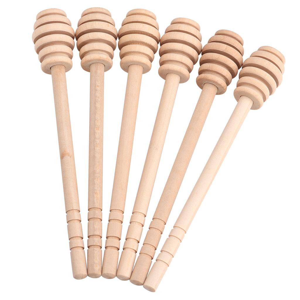 50 шт./набор бытовых деревянных ковшиков для варенья и меда, баночек для раздачи, сбора, палочек для перемешивания, палочка 16 см