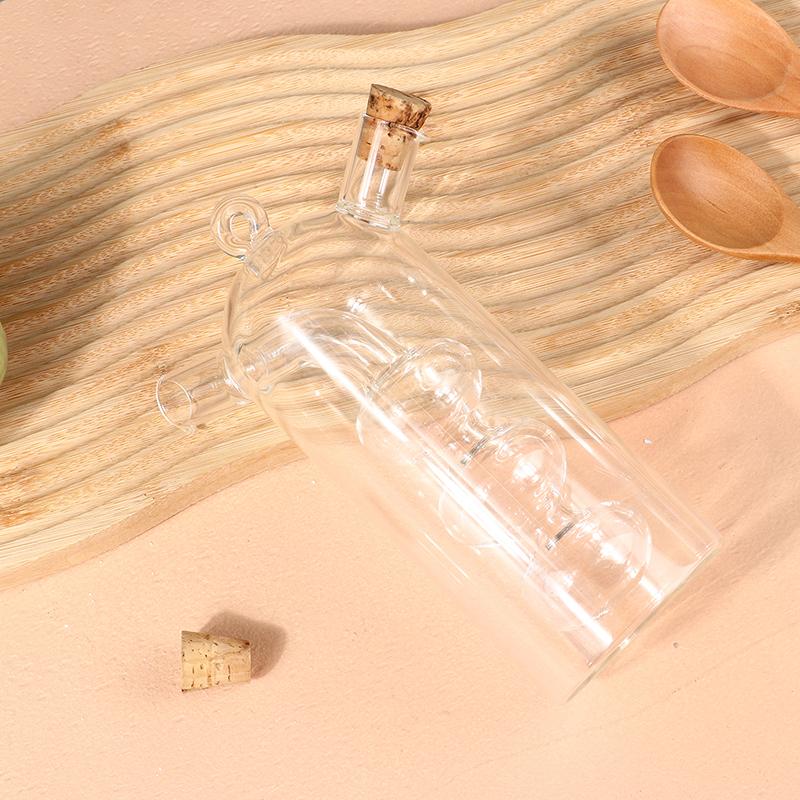 1 шт. 2-в-1 двухслойная бутылка, соус, масло, уксус, стеклянная бутылка, герметичные кухонные бутылки для хранения приправ, банки, кухонные инструменты