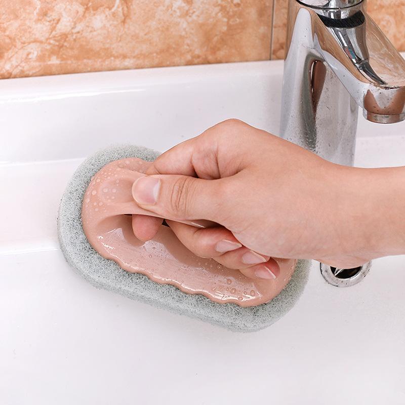 Nordic Style Multi Functional Household Tile Cleaning Brush with Handle for Kitchen, Bathtub and Stove