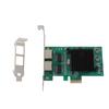 Сетевая карта PCI-E Gigabit двухпортовая 1000 Мбит/с 82576 для настольного компьютера, встроенная высокоскоростная двухпортовая сетевая карта
