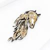 Luxury Horse Head Brooch Rhinestone Dripping Oil Enamel Jewelry Accessories  Party
