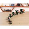Elephant Sequence 7 Pieces Kanha Ji Pooja Room & Gifted Item For Home Decorative Showpiece - 10 Cm  (Paper Mache, Green)