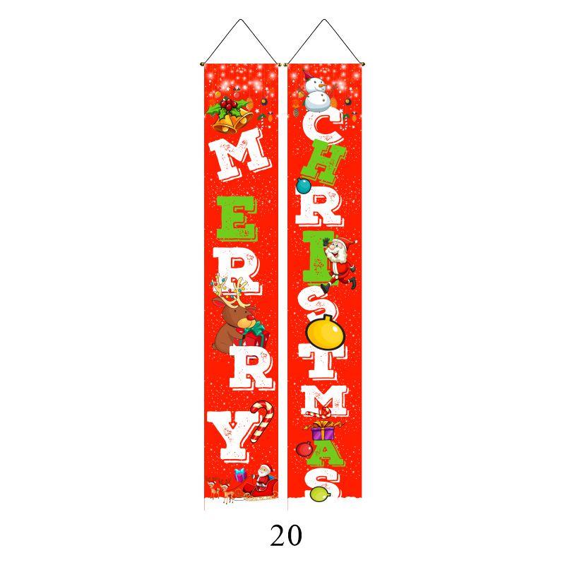 Festive Nutcracker Christmas Decoration Hanging Door Banner Soldier Character Porch Sign
