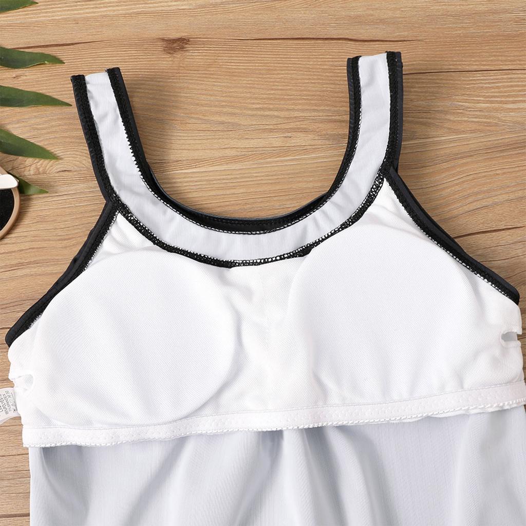 Women's Sexy Slim Printed Camisole Split Bikini Plus Size Swimsuit (Two-Piece Set)