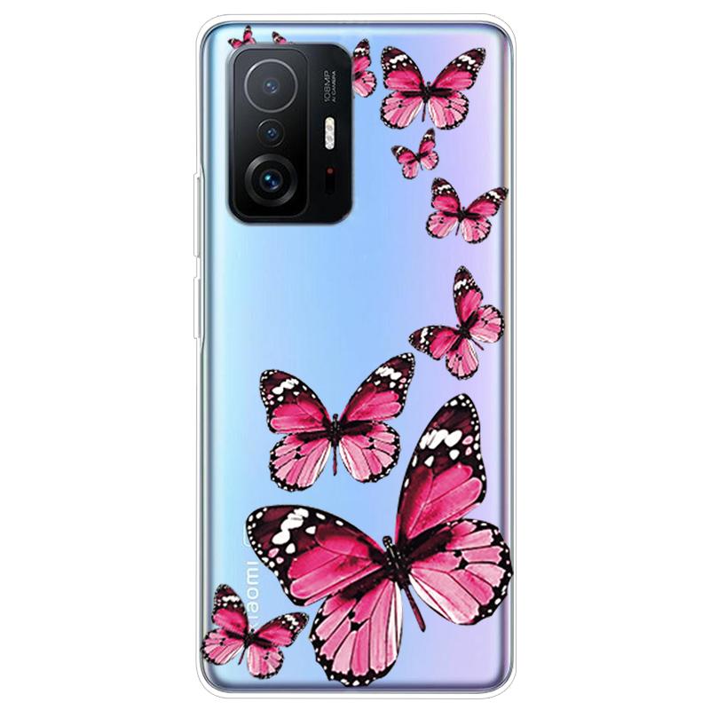 Чехол для Xiaomi 11T Pro, ТПУ Силикон, Мягкий, Мультяшный, Прозрачный Чехол для телефона Xiaomi Mi 11T 11TPro 11 T Pro, Прозрачный Coque